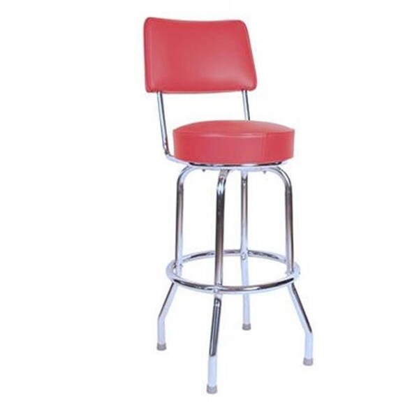 Richardson Seating Corp Richardson Seating Corp 1957RED-24 1957- 24 in. Floridian Swivel Counter Stool; Red; - Chrome 1957RED-24 - main